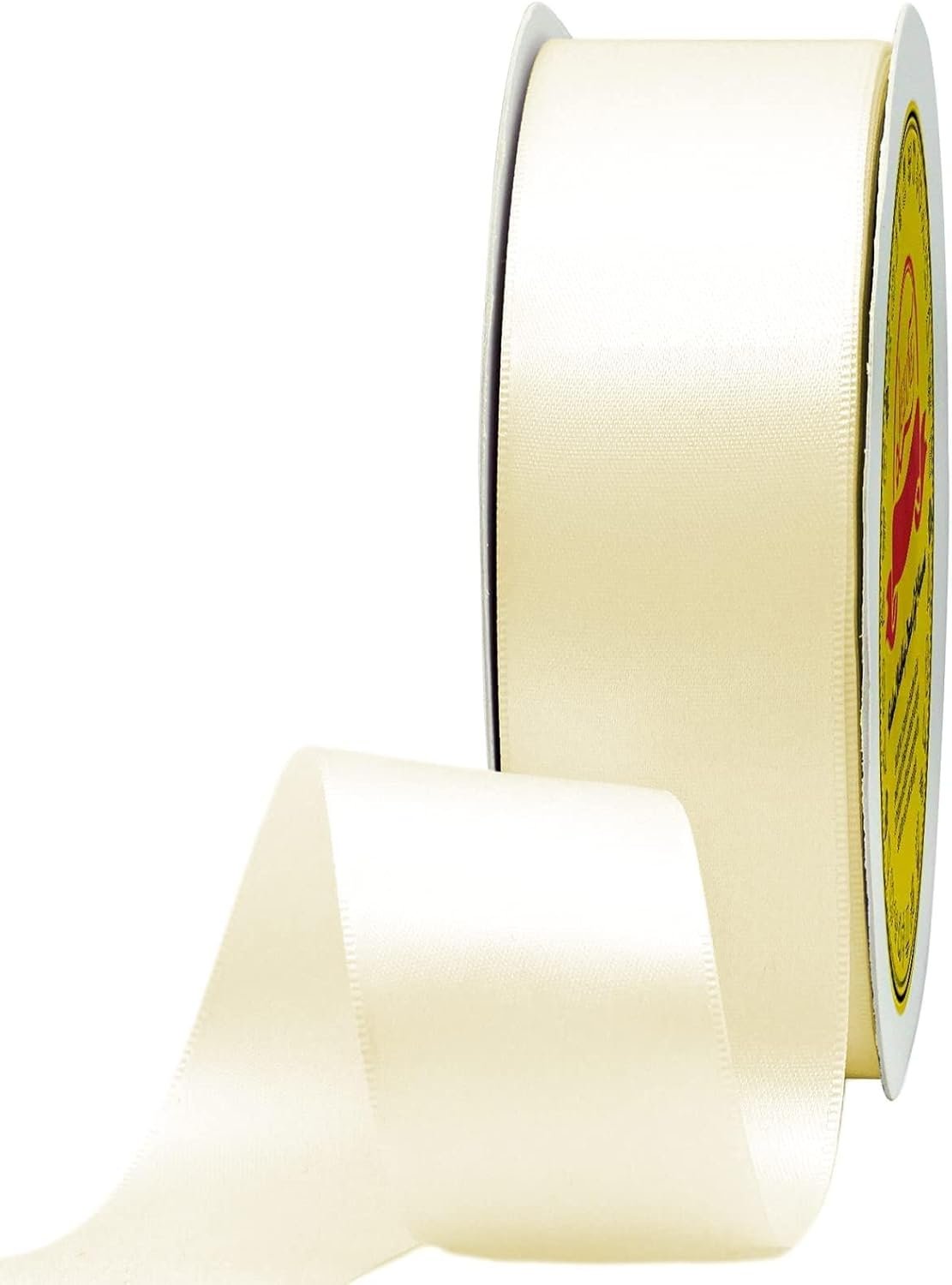 Wholesale Double Face Ivory Satin Ribbon 1-1/2 Inch x 50 Yards Polyester for Gift Wrapping Weddings Party Hair Bows Invitation Decorations Supplier