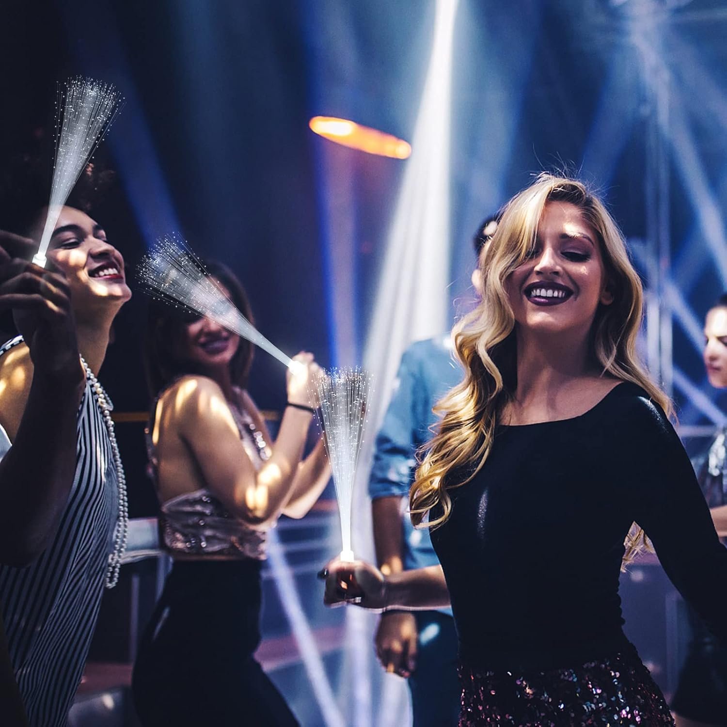 Wholesale 130 PCS Fiber Optic Wands White Glow Stick LED Sparklers Fireworks Light Rod Party Favor Flashing Sticks 3 Light Modes Dance Floor Props Interior Decor Supplier