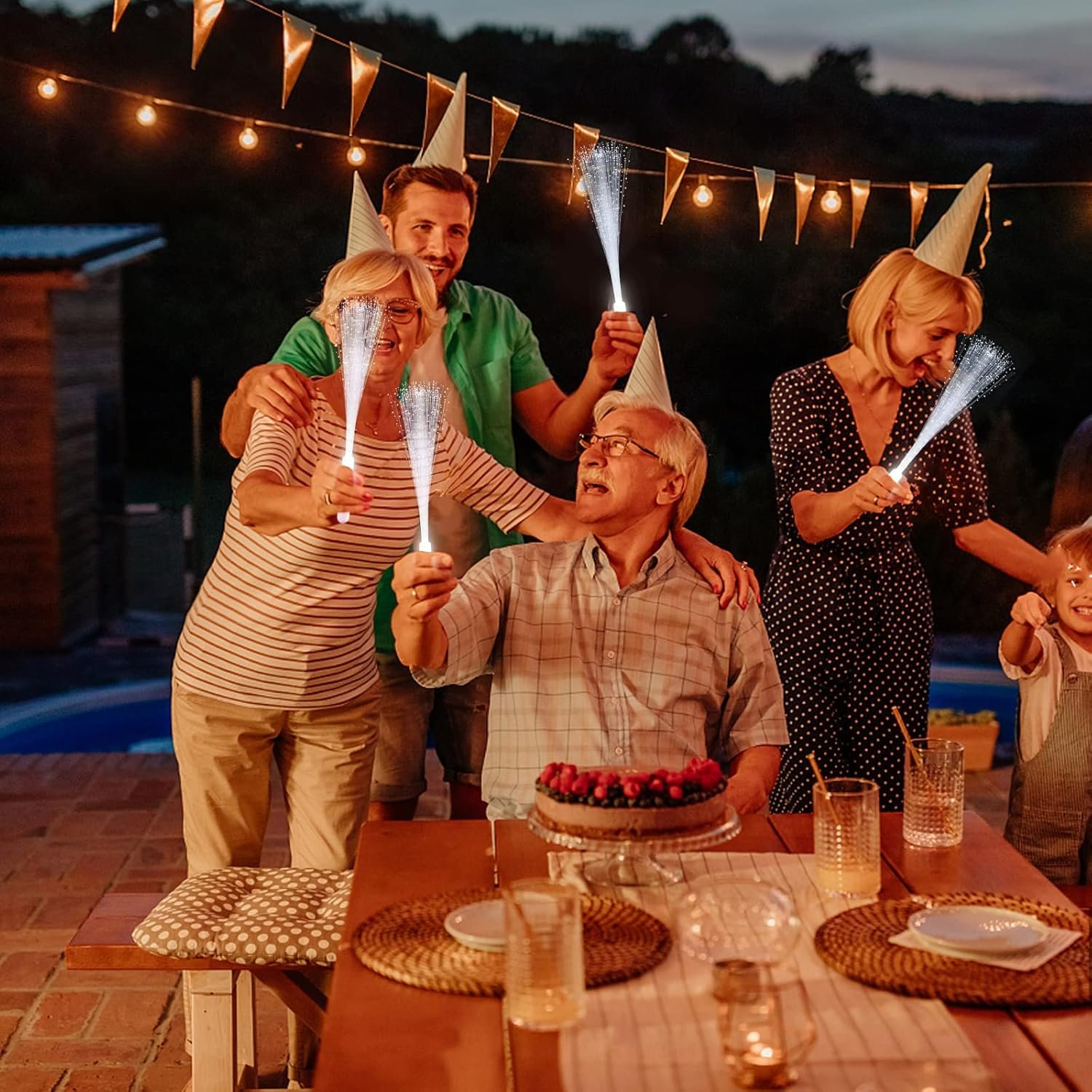 Wholesale 130 PCS Fiber Optic Wands White Glow Stick LED Sparklers Fireworks Light Rod Party Favor Flashing Sticks 3 Light Modes Dance Floor Props Interior Decor Supplier