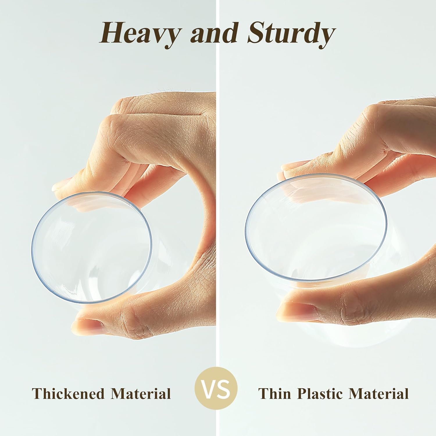 Wholesale 48 Pack 9 oz Stemless Plastic Champagne Flutes Clear Disposable Shatterproof BPA-Free Toasting Glasses for Party Graduation Wedding Supplier