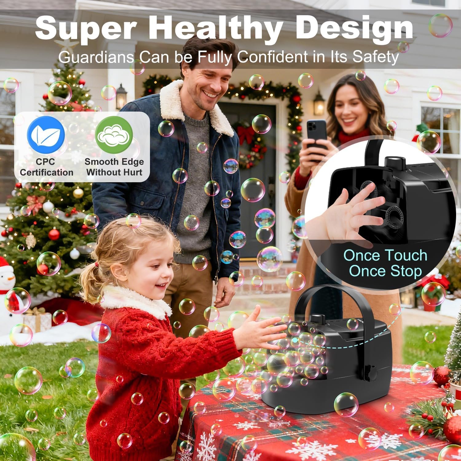 Wholesale Durable Automatic Bubble Machine 18000+ Big Bubbles Per Minute for Kids Toddlers Plug-in or Battery Operated Indoor Outdoor Parties Supplier