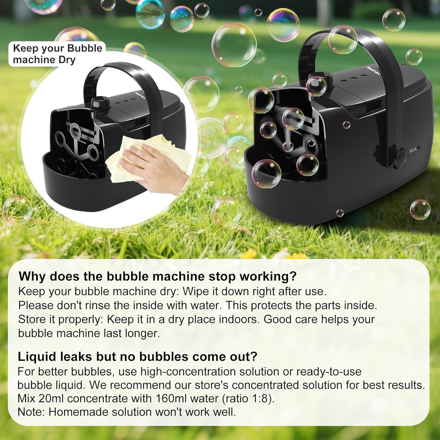 Wholesale Durable Automatic Bubble Machine 18000+ Big Bubbles Per Minute for Kids Toddlers Plug-in or Battery Operated Indoor Outdoor Parties Supplier