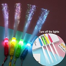 Wholesale Handheld LED Fiber Optic Light Set 3 Variable Frequency Flicker Modes 7 Color Changes for Bar Party Concert Cheering Props 24 PCS Supplier