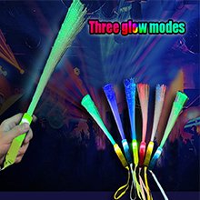 Wholesale Handheld LED Fiber Optic Light Set 3 Variable Frequency Flicker Modes 7 Color Changes for Bar Party Concert Cheering Props 24 PCS Supplier