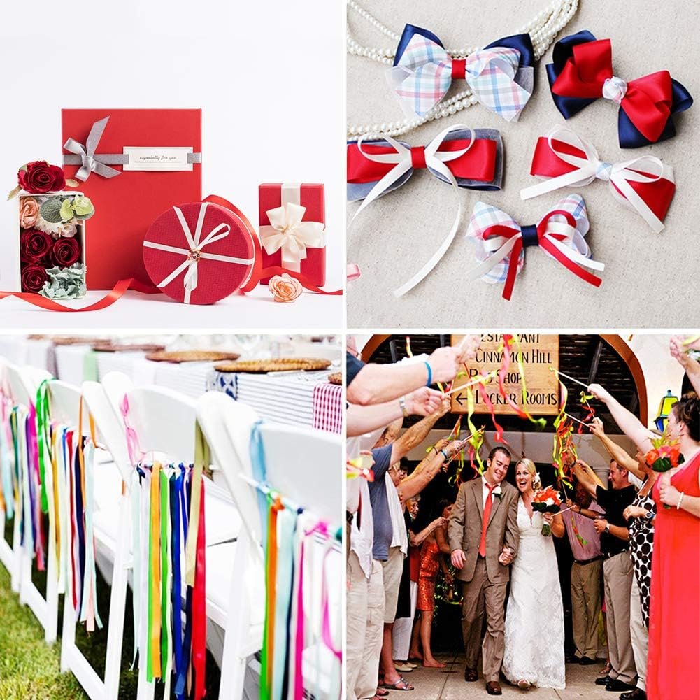 Wholesale 20 Colors 100 Yard Satin Ribbon Rolls 2/5