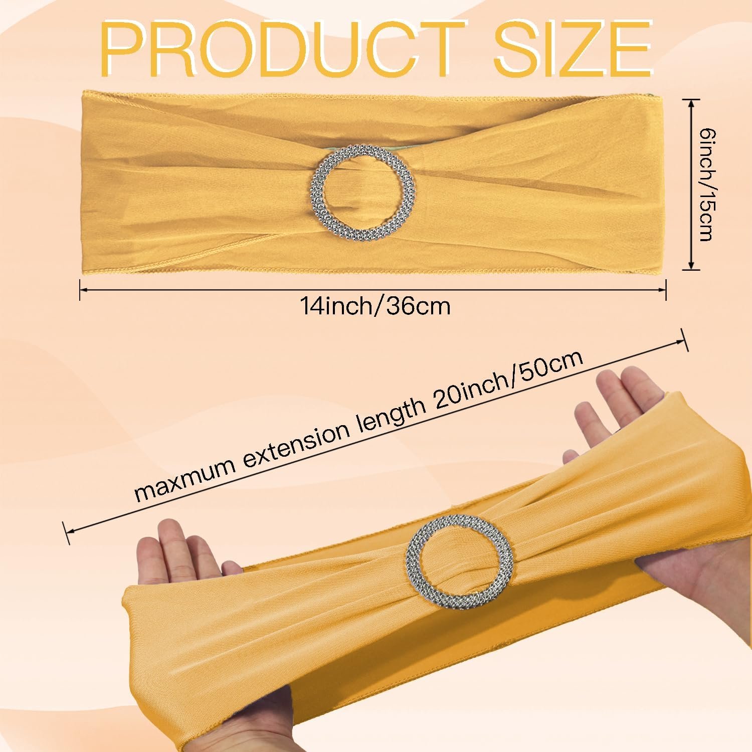 Wholesale 100PCS Spandex Stretch Chair Sashes Bows Elastic Bands Ties with Buckle Slider for Wedding Party Reception Events Ceremony Banquet Decorations Gold Supplier Wholesale 100PCS Spandex Stretch Chair Sashes Bows Elastic Bands Ties with Buckle Slider for Wedding Party Reception Events Ceremony Banquet Decorations Gold Supplier