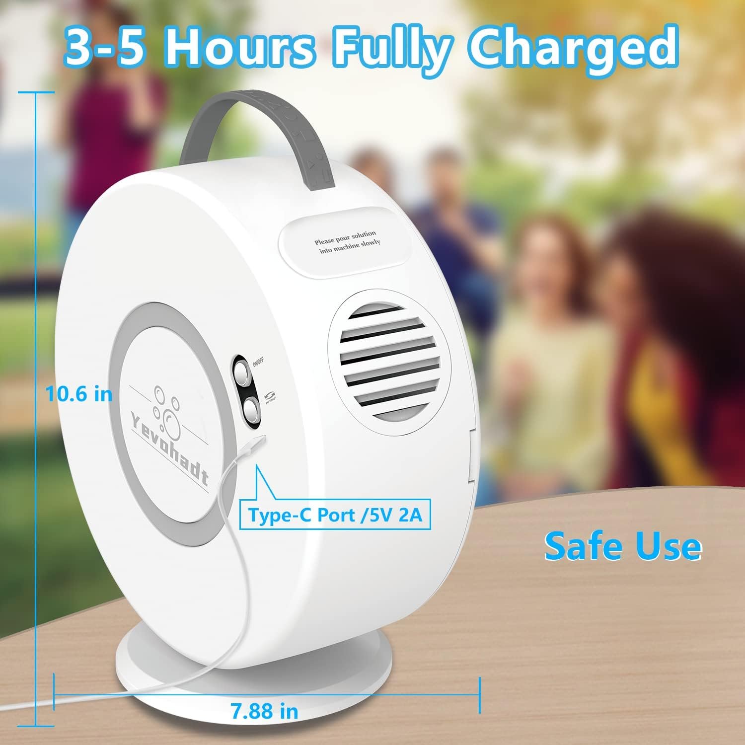 Wholesale Rechargeable Automatic Bubble Machine 90° 360° Rotatable for Kids Toddlers Portable Electric Bubble Blower Toy Outdoor Wedding Party Gifts 3-8 Years Supplier