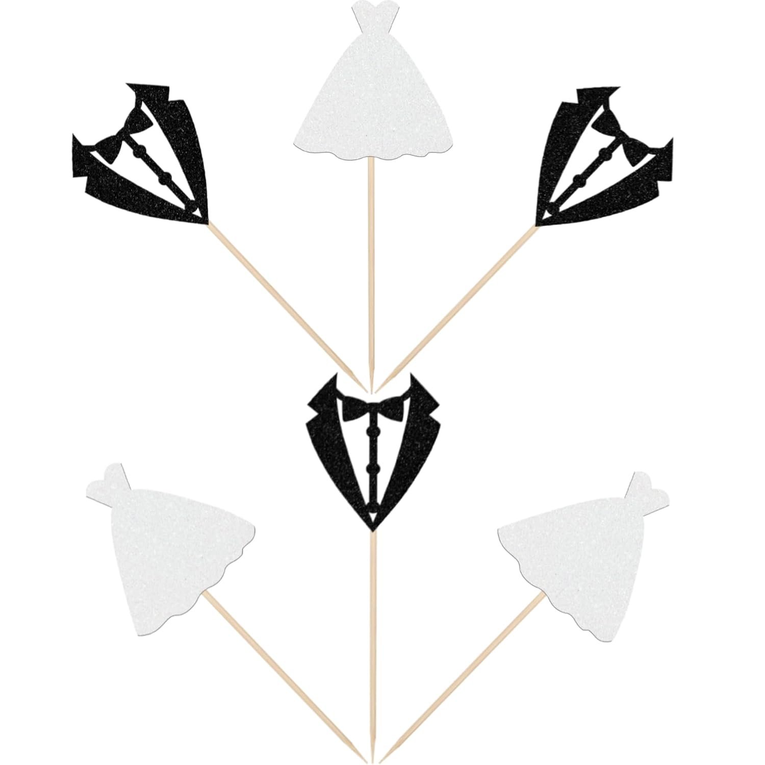 Wholesale 24 PCS Glitter Groom Bride Wedding Cupcake Toppers Picks Bridal Shower Engagement Cake Decorations Supplier Wholesale 24 PCS Glitter Groom Bride Wedding Cupcake Toppers Picks Bridal Shower Engagement Cake Decorations Supplier