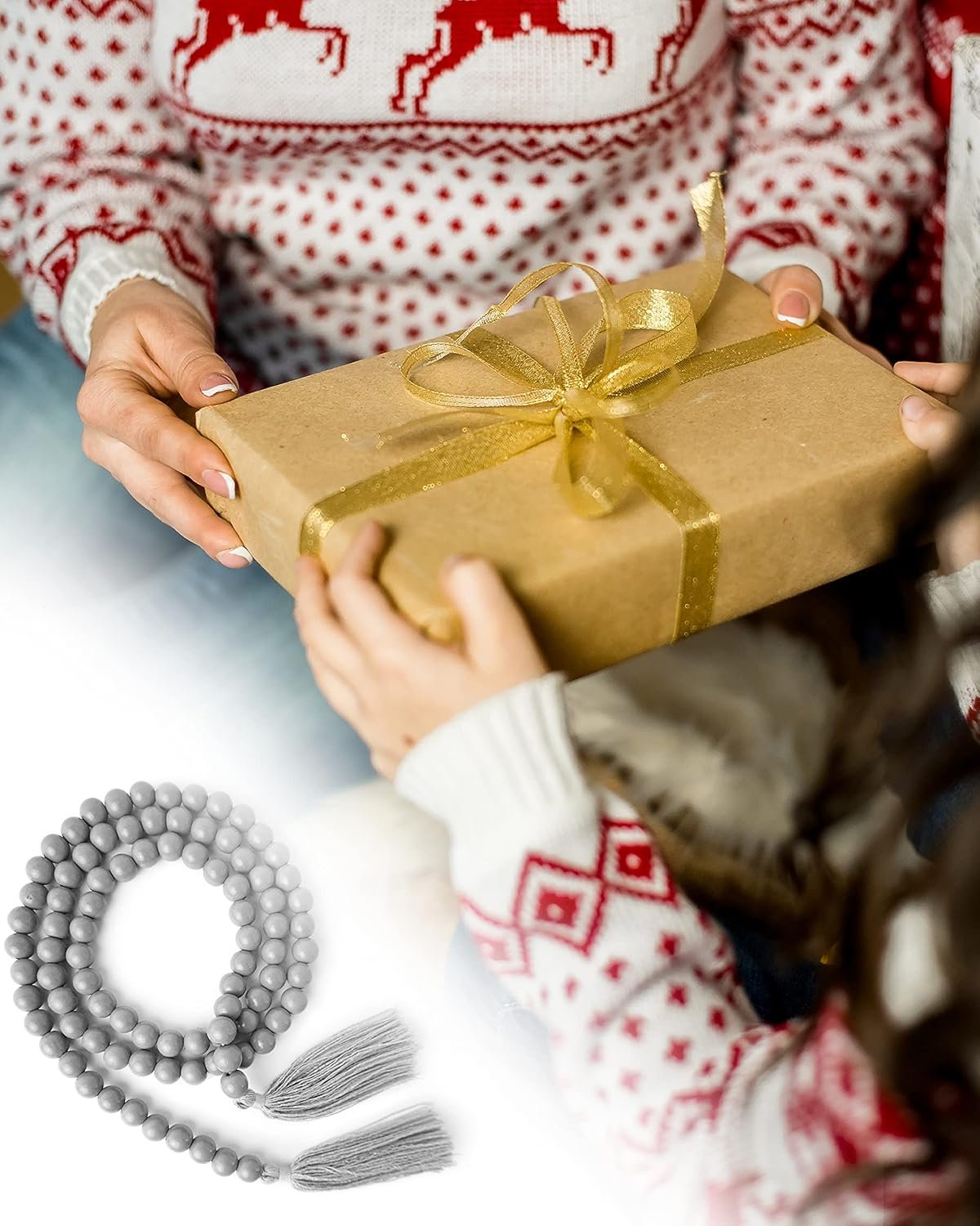 Wholesale 61 Inch Grey Wood Bead Tassel Garland Modern Farmhouse Boho Decor Supplier Wholesale 61 Inch Grey Wood Bead Tassel Garland Modern Farmhouse Boho Decor Supplier