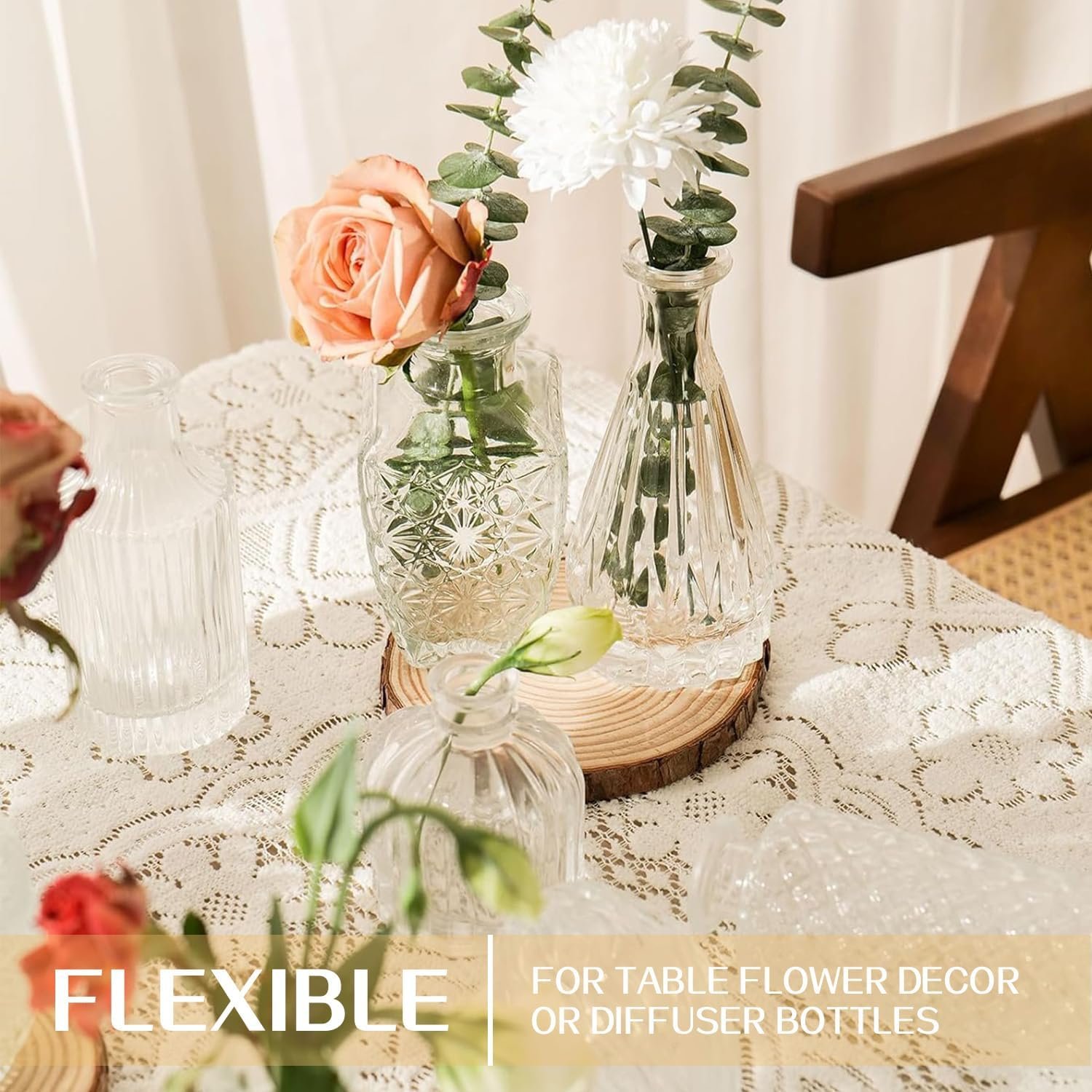 Wholesale 32PCS Clear Glass Bud Vase Set Mini Small Flower Vases Wedding Table Centerpieces Birthday Party Anniversary Baby Shower Supplier