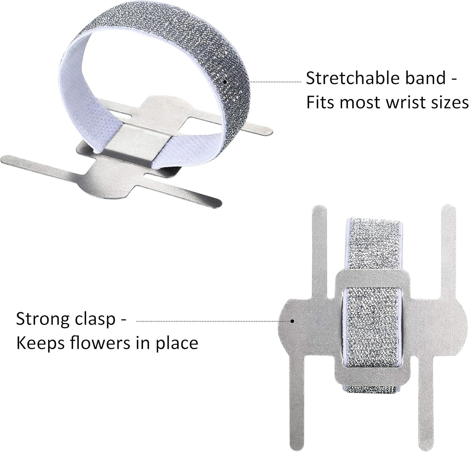 Wholesale Elastic Wrist Corsage Bands Wristlets for Wedding Prom Flowers Supplier