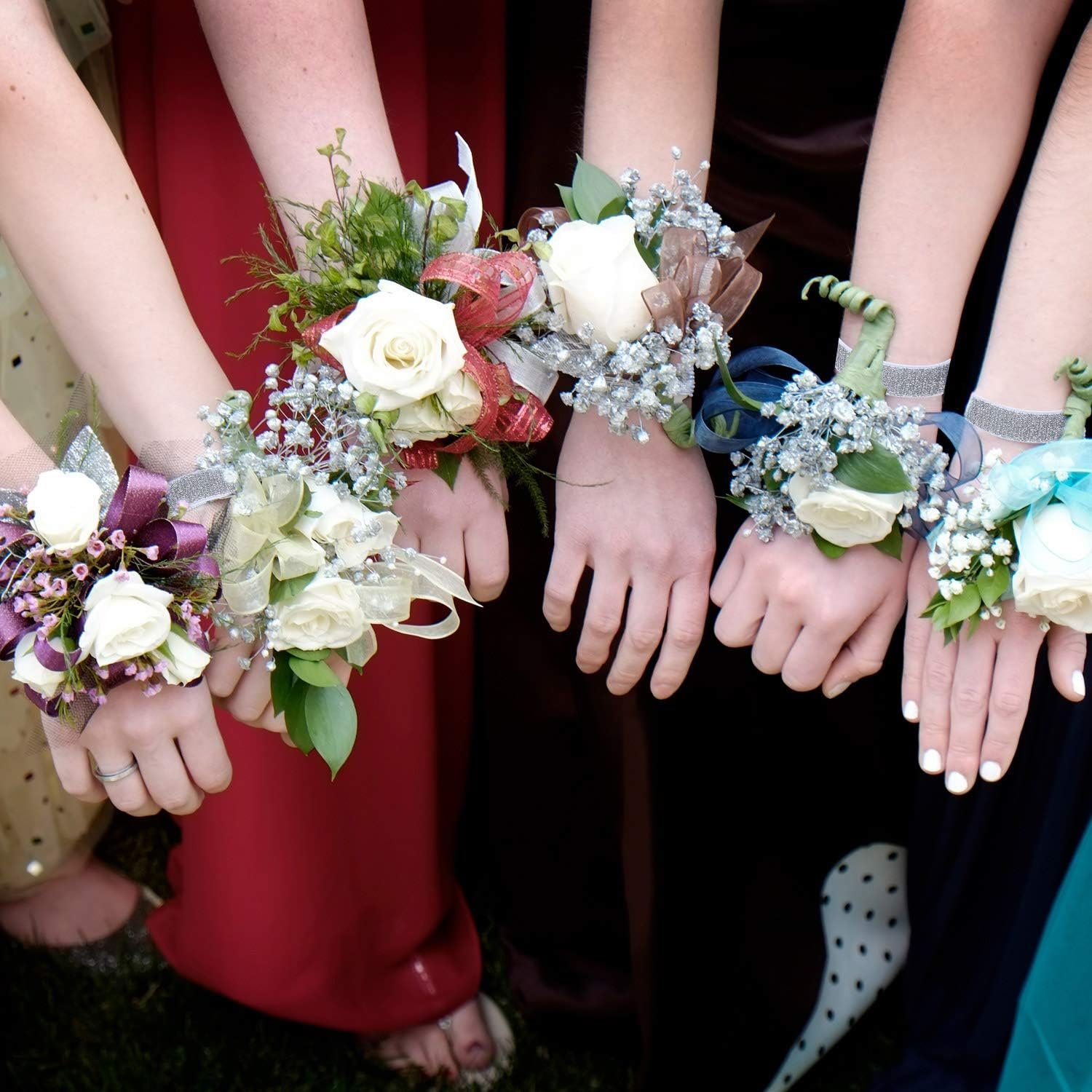 Wholesale Elastic Wrist Corsage Bands Wristlets for Wedding Prom Flowers Supplier