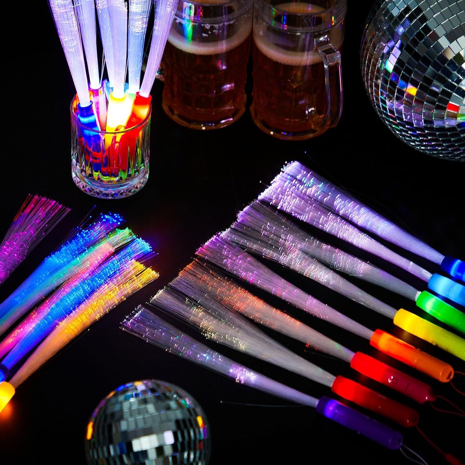 Wholesale 10 Pieces Fiber Optic LED Glow Wands Light Up Flashing Colorful for Wedding Neon Party Favors Vivid Colors Supplier