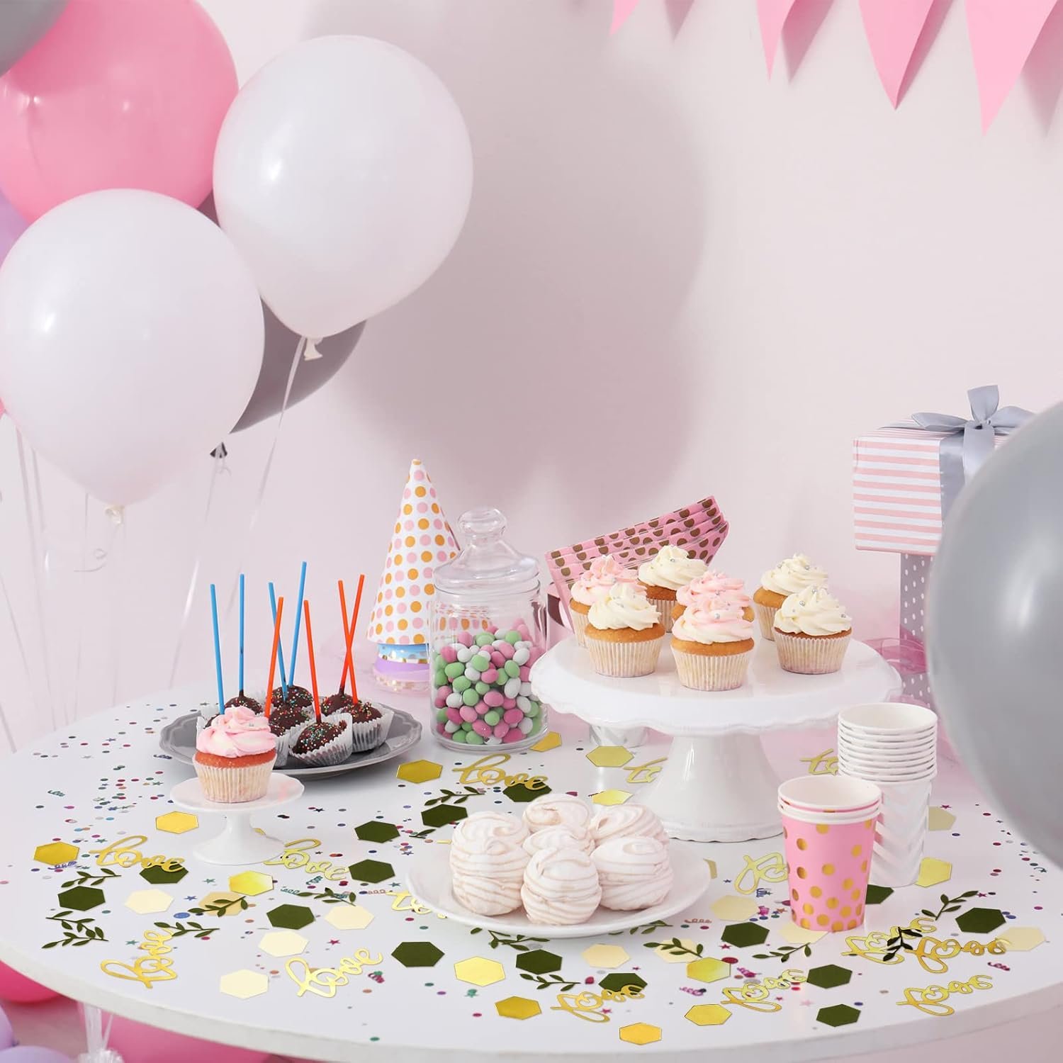 Wholesale 400 Pcs Sage Olive Green Greenery Wedding Table Confetti Scatter Dots with Eucalyptus Gold Love for Bridal Shower Decor Supplier Wholesale 400 Pcs Sage Olive Green Greenery Wedding Table Confetti Scatter Dots with Eucalyptus Gold Love for Bridal Shower Decor Supplier