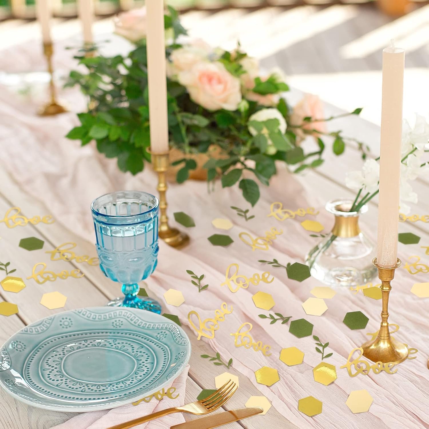 Wholesale 400 Pcs Sage Olive Green Greenery Wedding Table Confetti Scatter Dots with Eucalyptus Gold Love for Bridal Shower Decor Supplier Wholesale 400 Pcs Sage Olive Green Greenery Wedding Table Confetti Scatter Dots with Eucalyptus Gold Love for Bridal Shower Decor Supplier