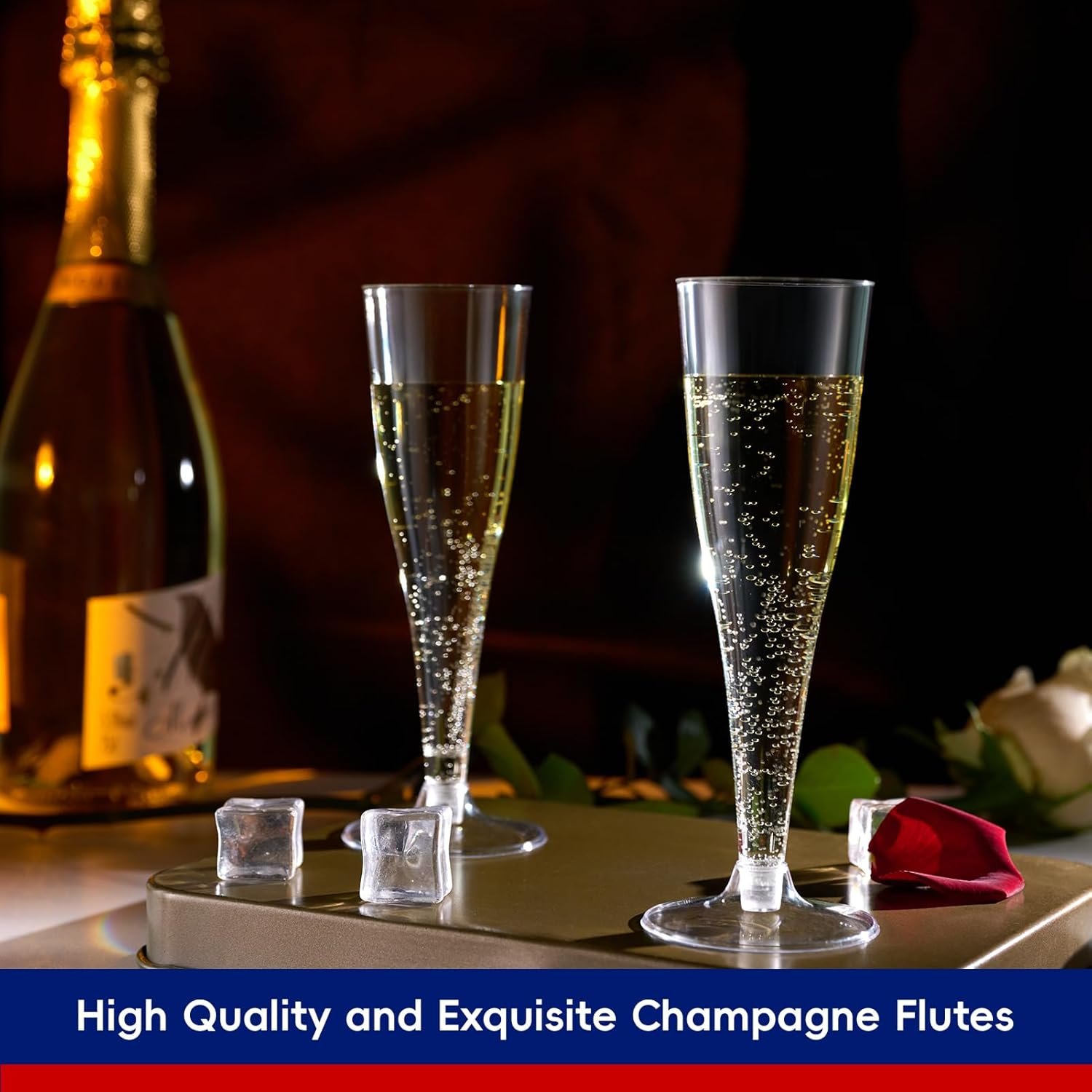 Wholesale 100 Pack 4.5 oz Clear Disposable Plastic Champagne Flutes for Wedding Thanksgiving Christmas Supplier Wholesale 100 Pack 4.5 oz Clear Disposable Plastic Champagne Flutes for Wedding Thanksgiving Christmas Supplier