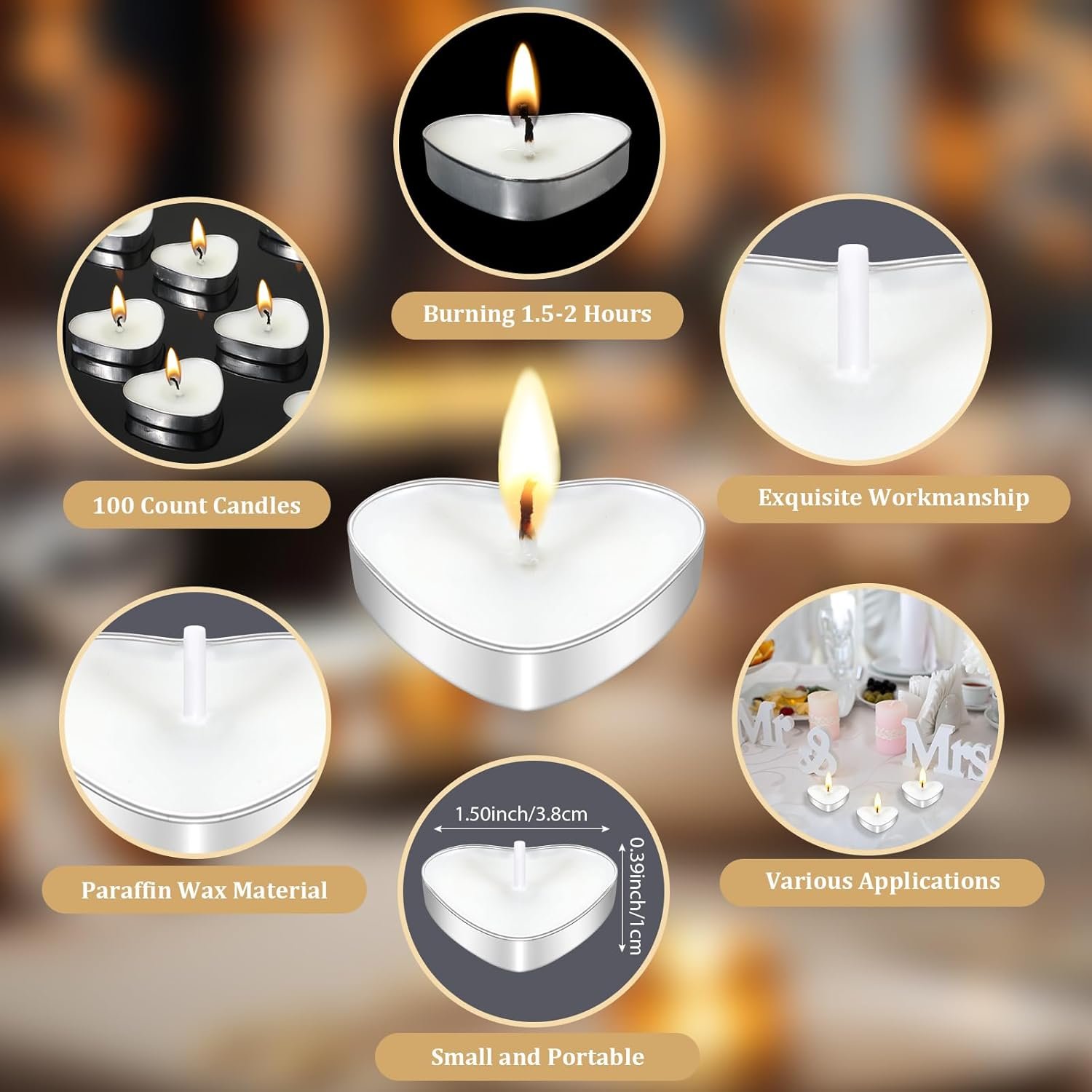 Wholesale 50 Sets Bulk Wedding Bridal Shower Party Favors Mini Heart Shaped Candles Empty Match Jars Cork Tops Thank You Cards Organza Bags Supplier