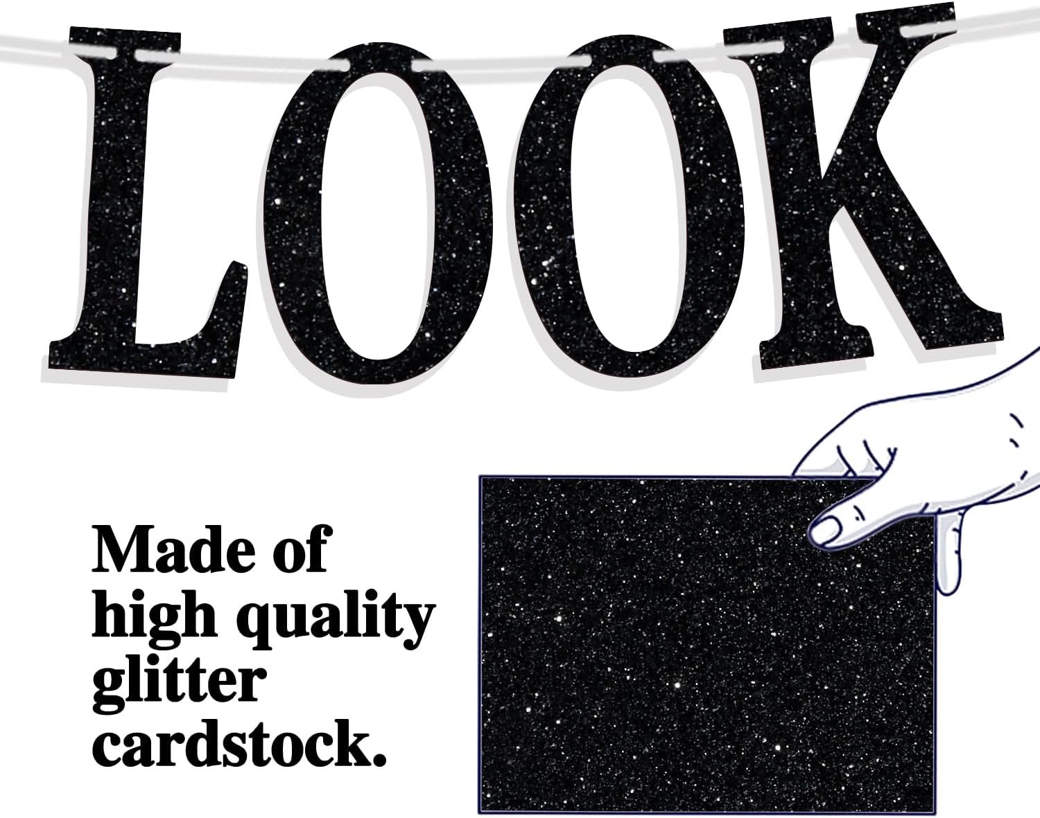 Wholesale Black Glitter Look at You Getting Married Banner Backdrop Wedding Engagement Bridal Shower Party Decorations Supplier