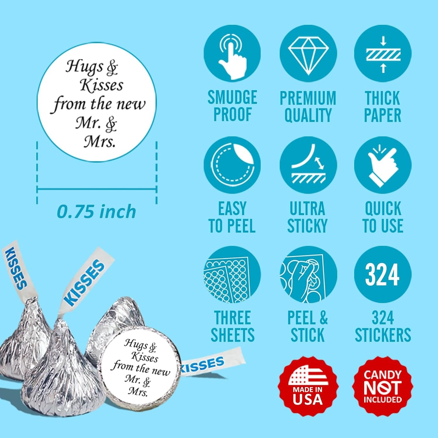 Wholesale 324 Hugs and Kisses Wedding Stickers Chocolate Drops Labels for Bridal Shower Engagement Party Decorations Favors Supplier Wholesale 324 Hugs and Kisses Wedding Stickers Chocolate Drops Labels for Bridal Shower Engagement Party Decorations Favors Supplier