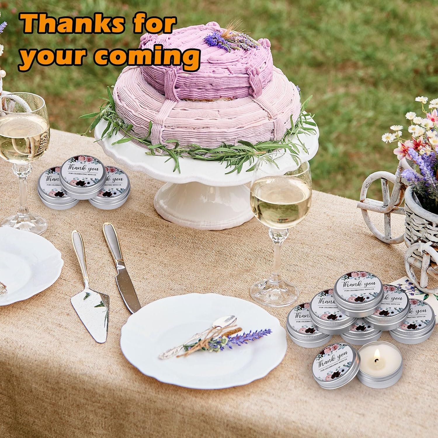 Wholesale 50 Pcs 1 Oz Lavender Scented Soy Wax Aromatherapy Wedding Candle Favors Bridal Shower Rustic Party Guests Thank You Supplier