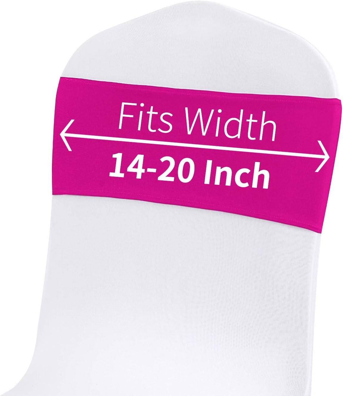 Wholesale 25pcs Fuchsia Spandex Chair Sashes with Buckle Slider for Wedding Party Decoration Supplier