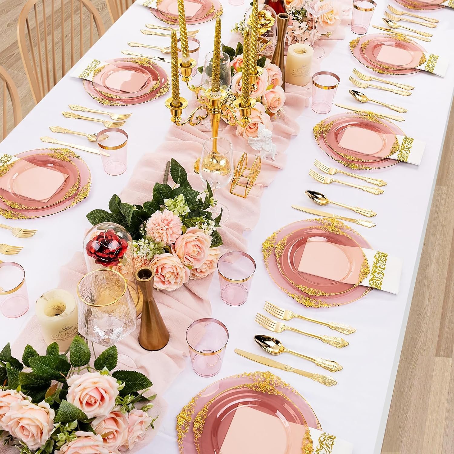 Wholesale 175pcs Burgundy Gold Party Plates for 25 Guests 50 Heavy-Duty Plates 20% Thicker 75 Cutlery 25 Napkins 25 Cups Supplier