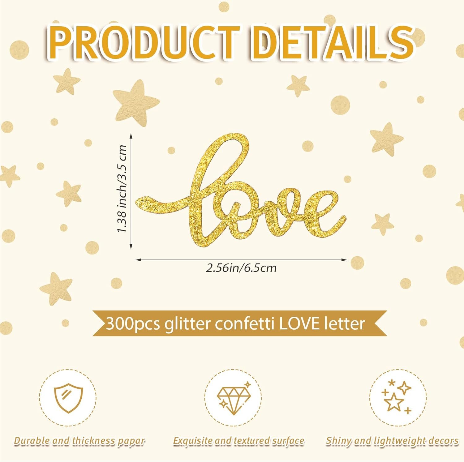Wholesale 100 Pieces Gold Wedding Love Glitter Confetti Table Scatter Bridal Shower Engagement Anniversary Bachelorette Party Decorations Supplier Wholesale 100 Pieces Gold Wedding Love Glitter Confetti Table Scatter Bridal Shower Engagement Anniversary Bachelorette Party Decorations Supplier