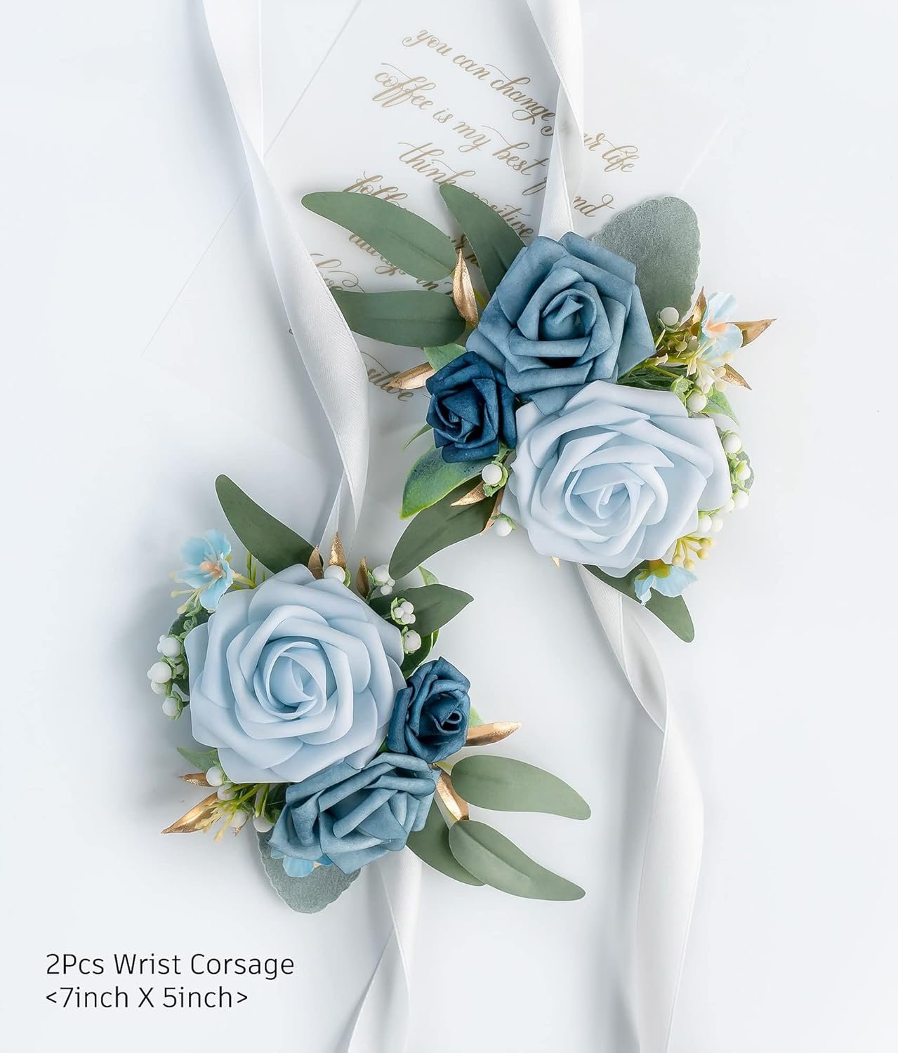 Wholesale Set of 2 Wrist Corsage Wristlets Dusty Blue Artificial Roses for Wedding Bridesmaid Bridal Shower Prom Supplier Wholesale Set of 2 Wrist Corsage Wristlets Dusty Blue Artificial Roses for Wedding Bridesmaid Bridal Shower Prom Supplier
