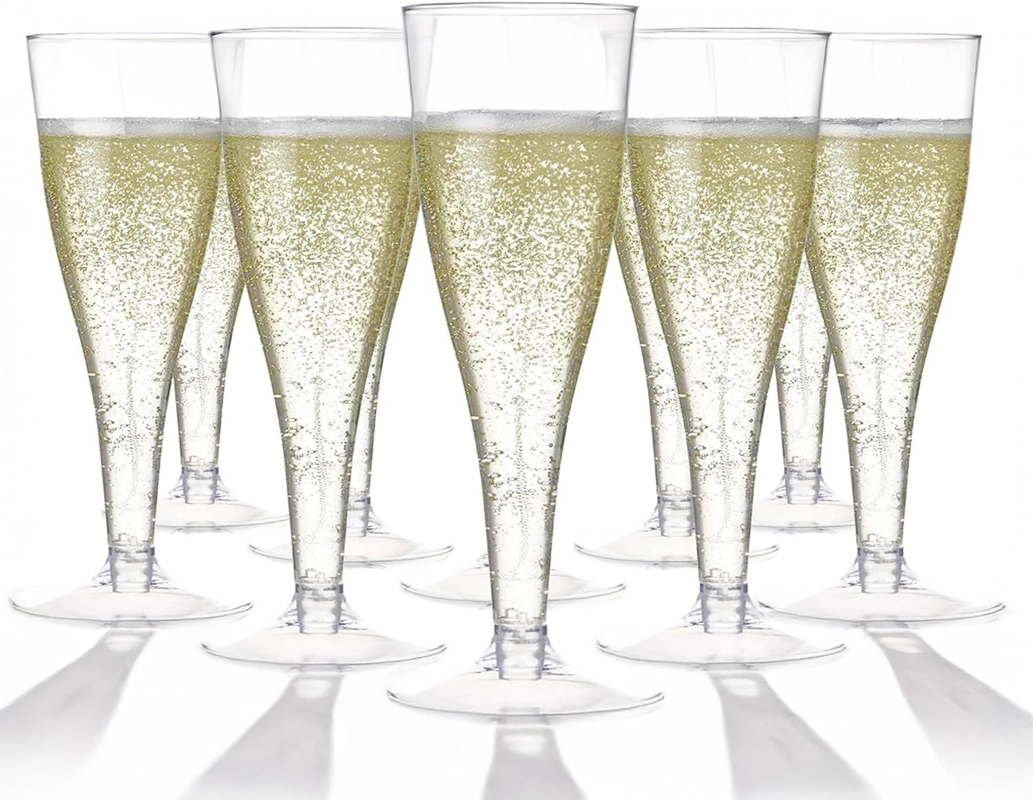 Wholesale 100 Pack 4.5 oz Clear Plastic Champagne Flutes Durable Disposable Glasses for Parties Weddings Toasting Celebrations Elegant Stemware Easy Cleanup Supplier