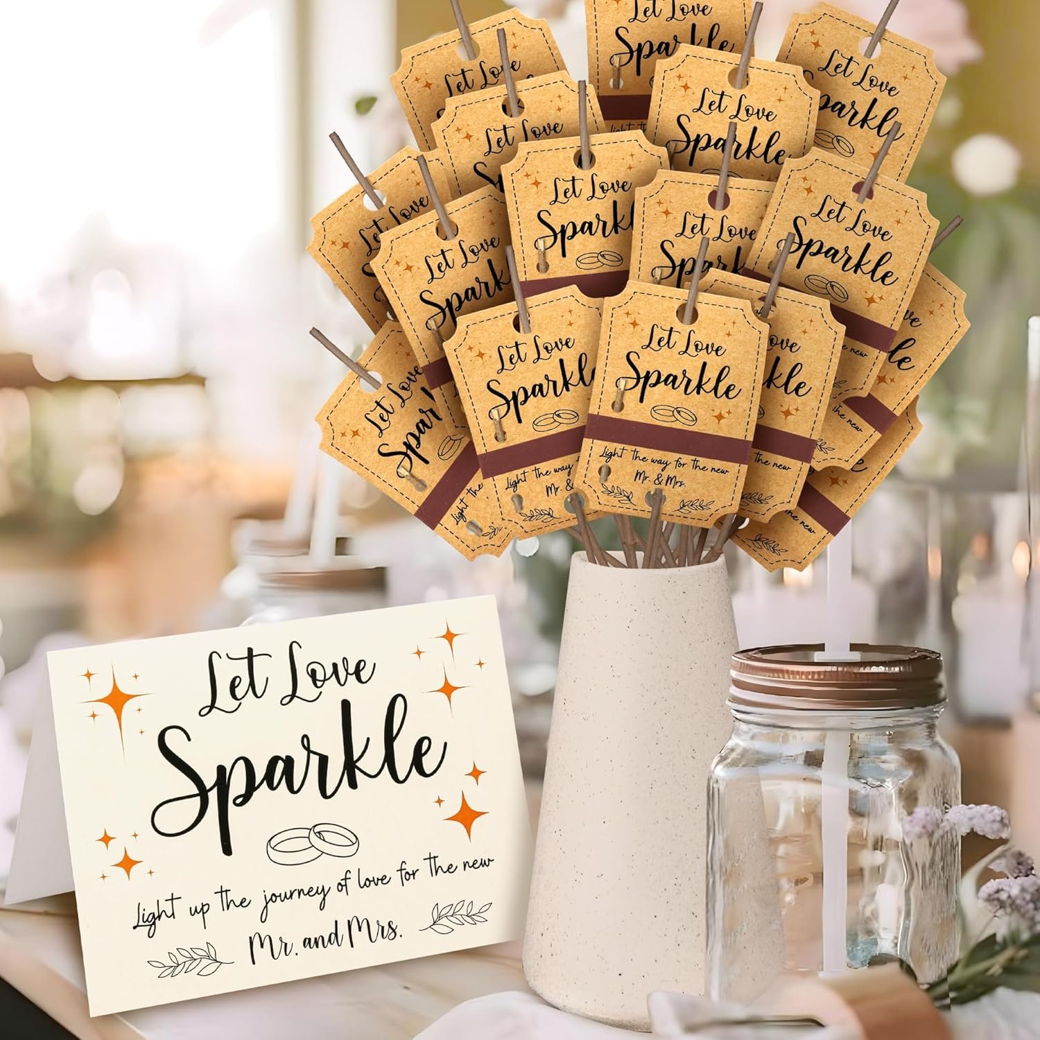 Wholesale 100 Pcs Let Love Wedding Send Off Tags for Weddings Anniversary Parties Engagement Supplier