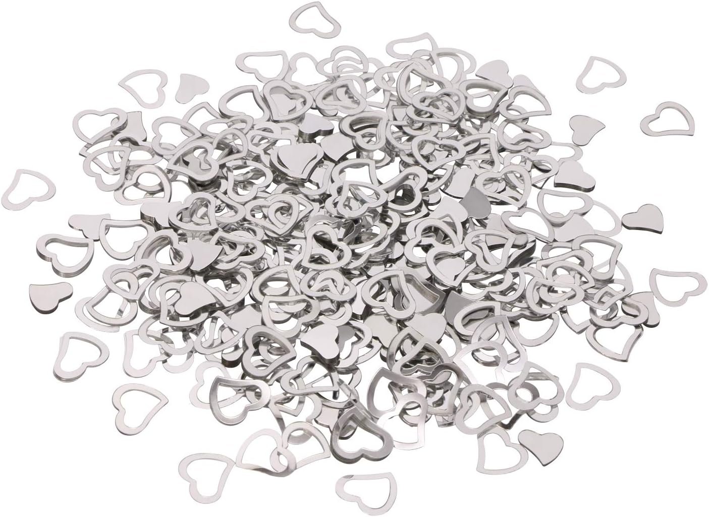 Wholesale 1200Pcs Silver Heart Shaped Glitter Confetti Wedding Party Table Decoration Supplier