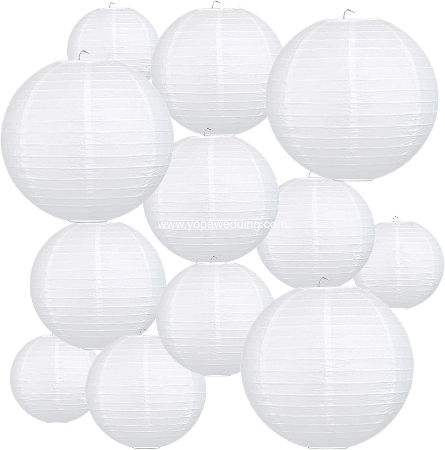 Wholesale 12Pcs Round Paper Lanterns Assorted Sizes 6 Wholesale 12Pcs Round Paper Lanterns Assorted Sizes 6