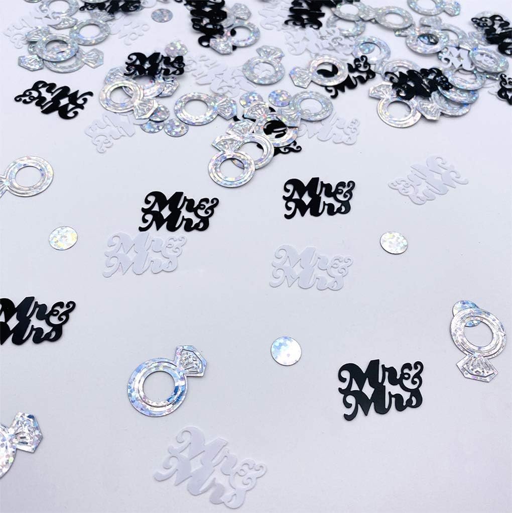 Wholesale 1.5 OZ Mr and Mrs Diamond Ring Confetti Wedding Engagement Shower Party Table Cake Decor Supplier