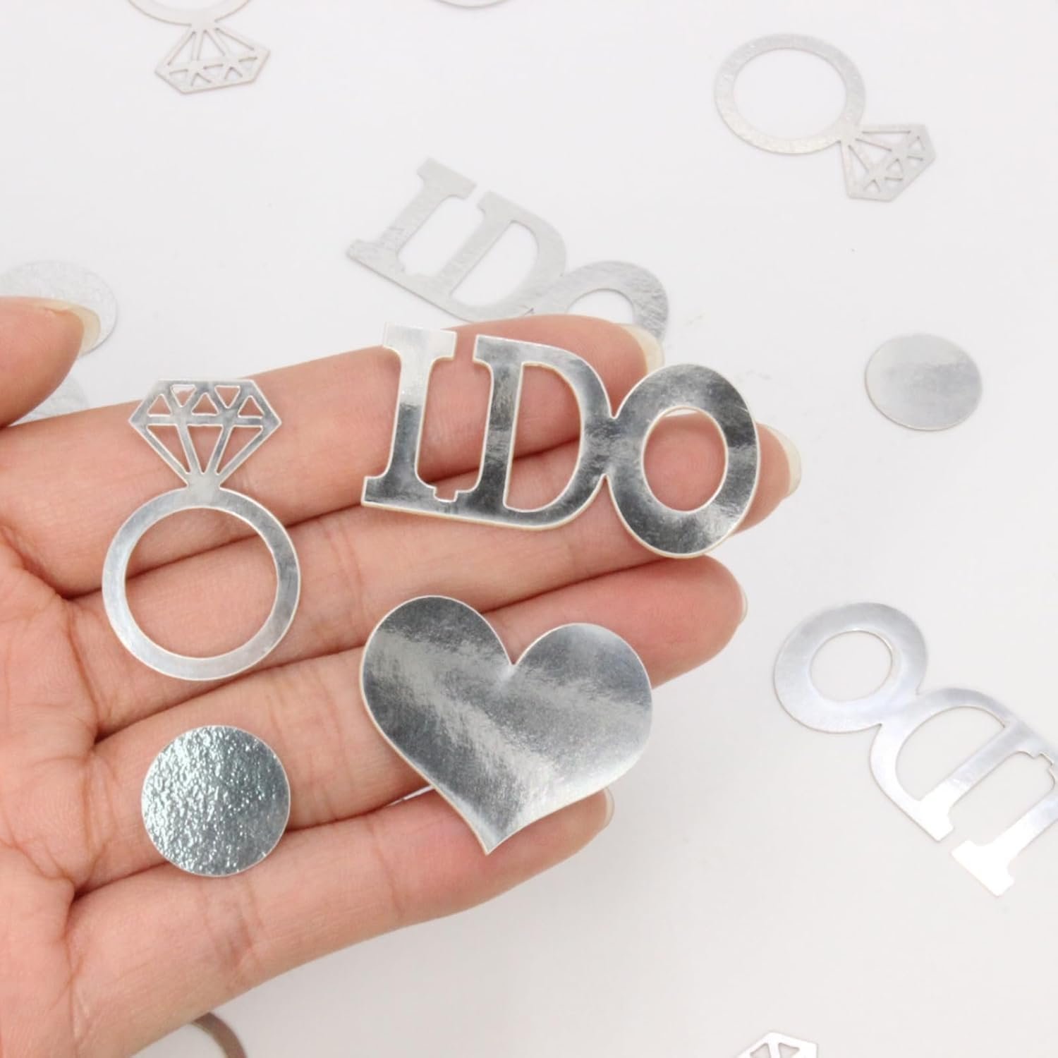 Wholesale 160PC Silver I DO Wedding Confetti Table Scatter Bridal Shower Engagement Decor Supplier Wholesale 160PC Silver I DO Wedding Confetti Table Scatter Bridal Shower Engagement Decor Supplier