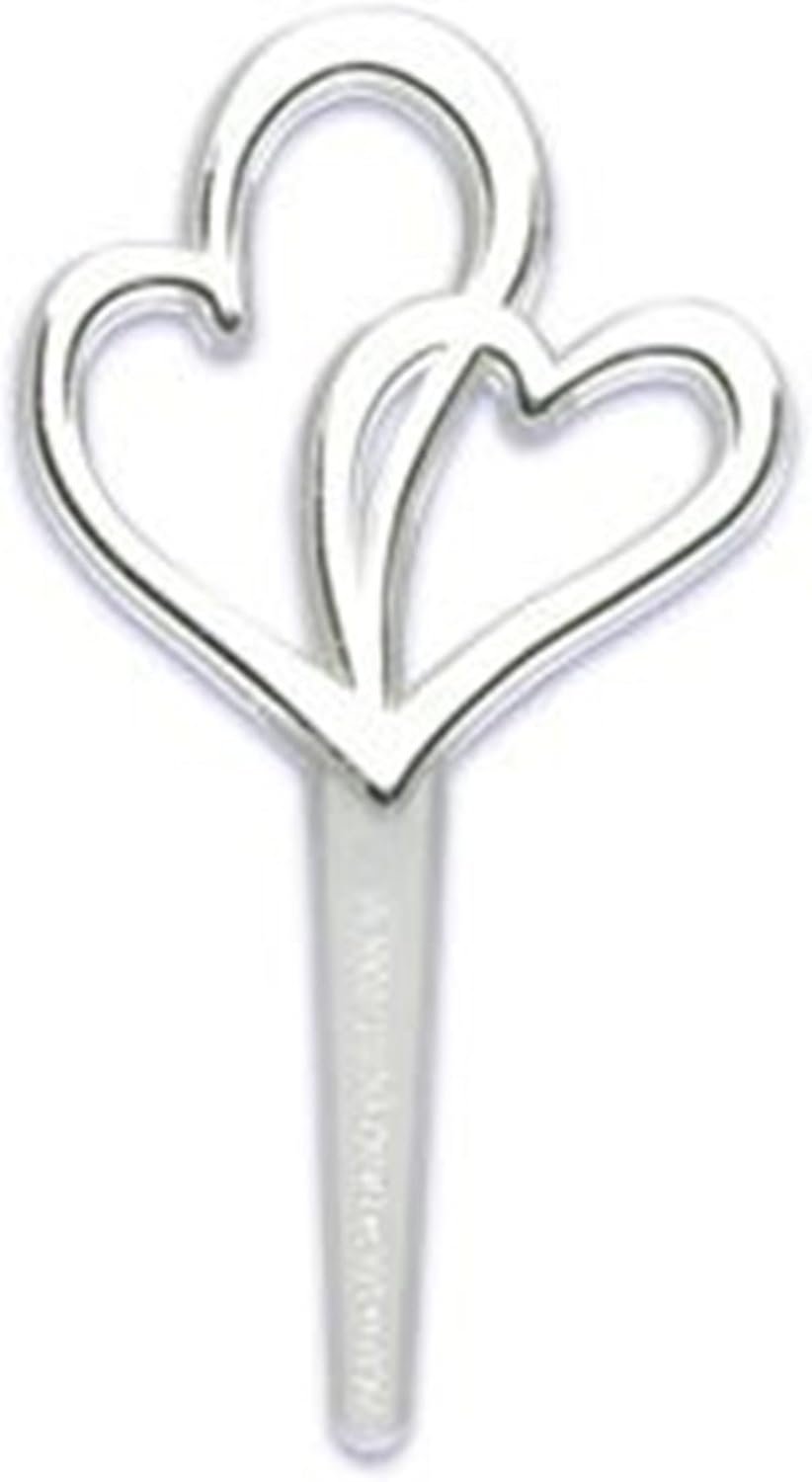 Wholesale 24 Count Double Silver Heart Love Cupcake Picks Toppers Wedding Bridal Shower Party Supplies Supplier