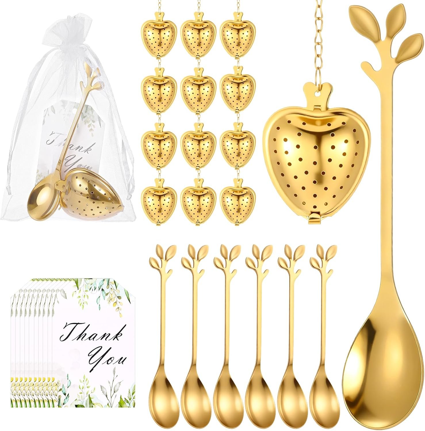 Wholesale 25 Sets Heart Shape Infuser Ball Leaf Tea Spoon Loose Tea Favors with Thank You Cards Organza Bags Bridal Shower Wedding Tea Party Decorations Gold Supplier Wholesale 25 Sets Heart Shape Infuser Ball Leaf Tea Spoon Loose Tea Favors with Thank You Cards Organza Bags Bridal Shower Wedding Tea Party Decorations Gold Supplier