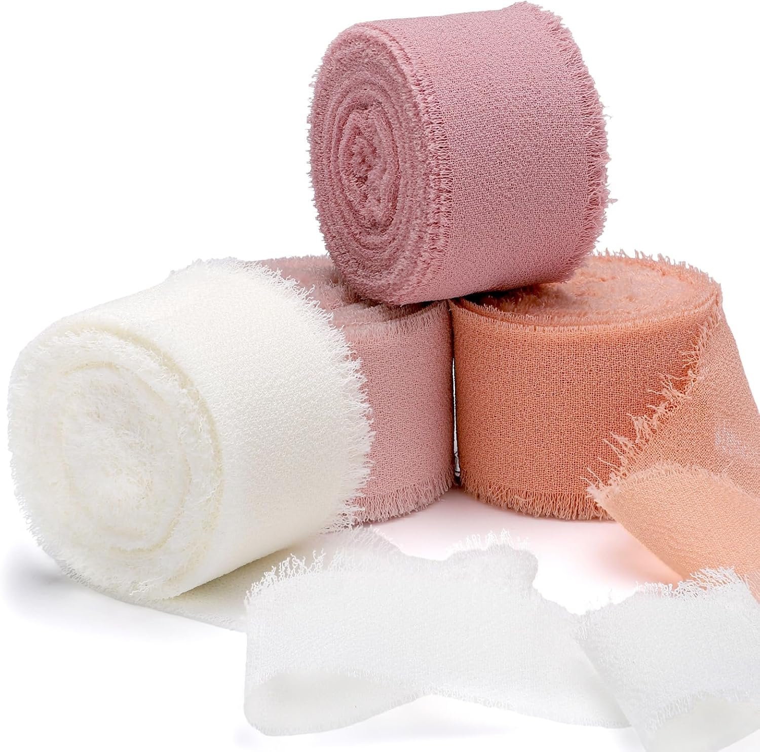 Wholesale 4 Rolls 1 Inch x 22 Yd 4 Colors Satin Chiffon Handmade Silk Ribbons for Gift Wrapping Crafts Wedding DIY Bouquets Invitations Party Decor Bows Supplier