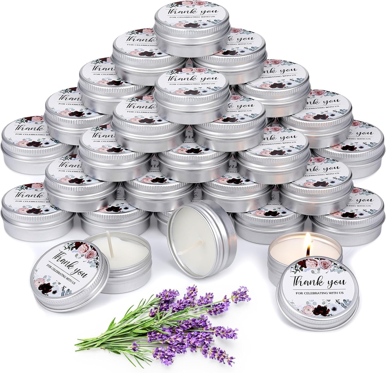 Wholesale 50 Pcs 1 Oz Lavender Scented Soy Wax Aromatherapy Wedding Candle Favors Bridal Shower Rustic Party Guests Thank You Supplier