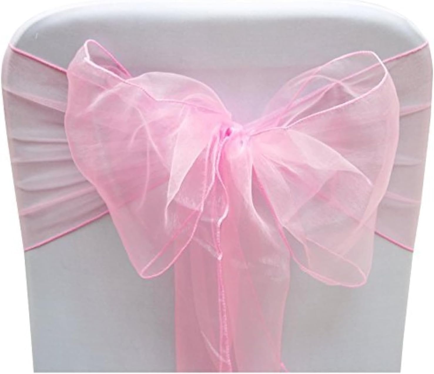 Wholesale Organza Chair Sashes Sheer Fabric for Weddings Parties Events Pack of 10 Baby Pink Supplier