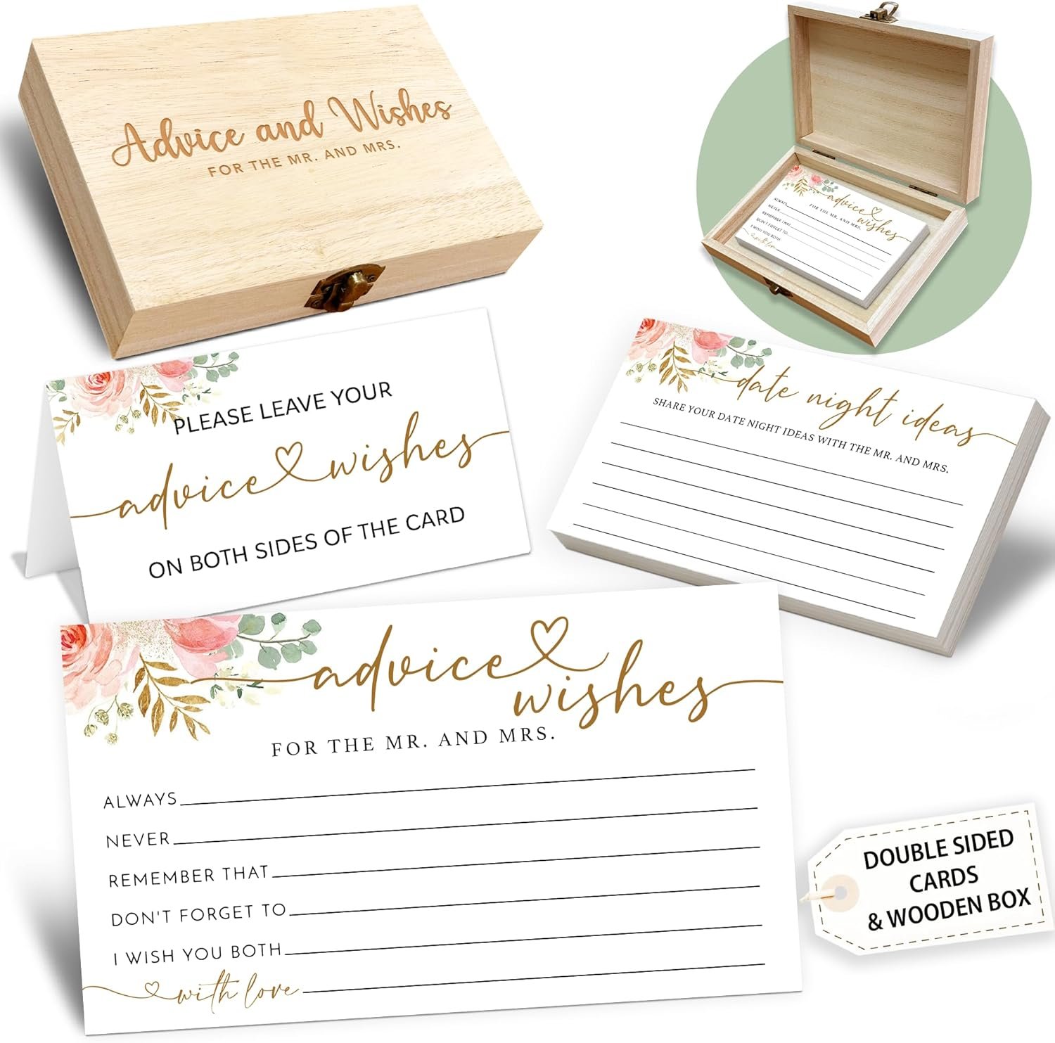 Wholesale Rose Gold 50 Packs Mr and Mrs Advice Wishes Wedding Cards Bridal Shower Game with Box Guest Book Supplier Wholesale Rose Gold 50 Packs Mr and Mrs Advice Wishes Wedding Cards Bridal Shower Game with Box Guest Book Supplier