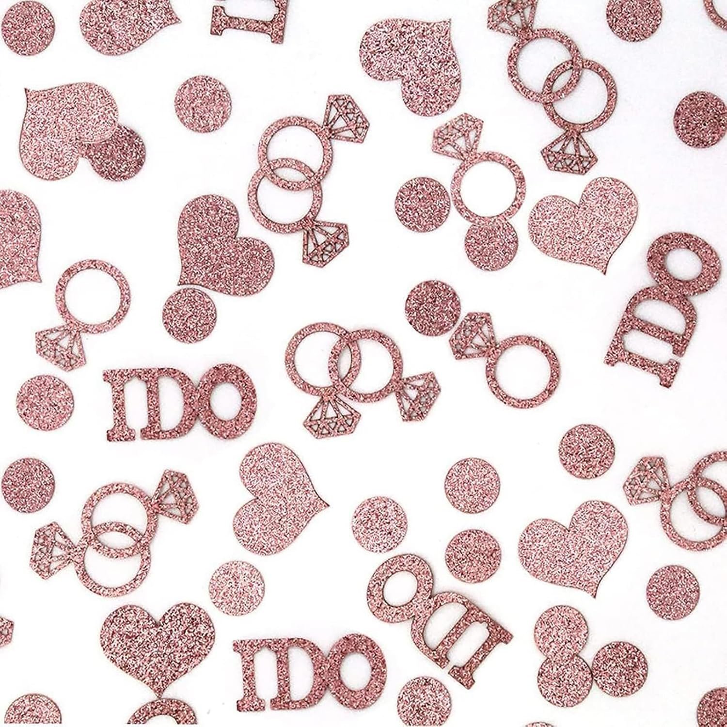 Wholesale Rose Wedding Table Confetti Bridal Shower Bride to Be Glittering Diamond Ring I Do Engagement Party Scatter 100pcs Supplier
