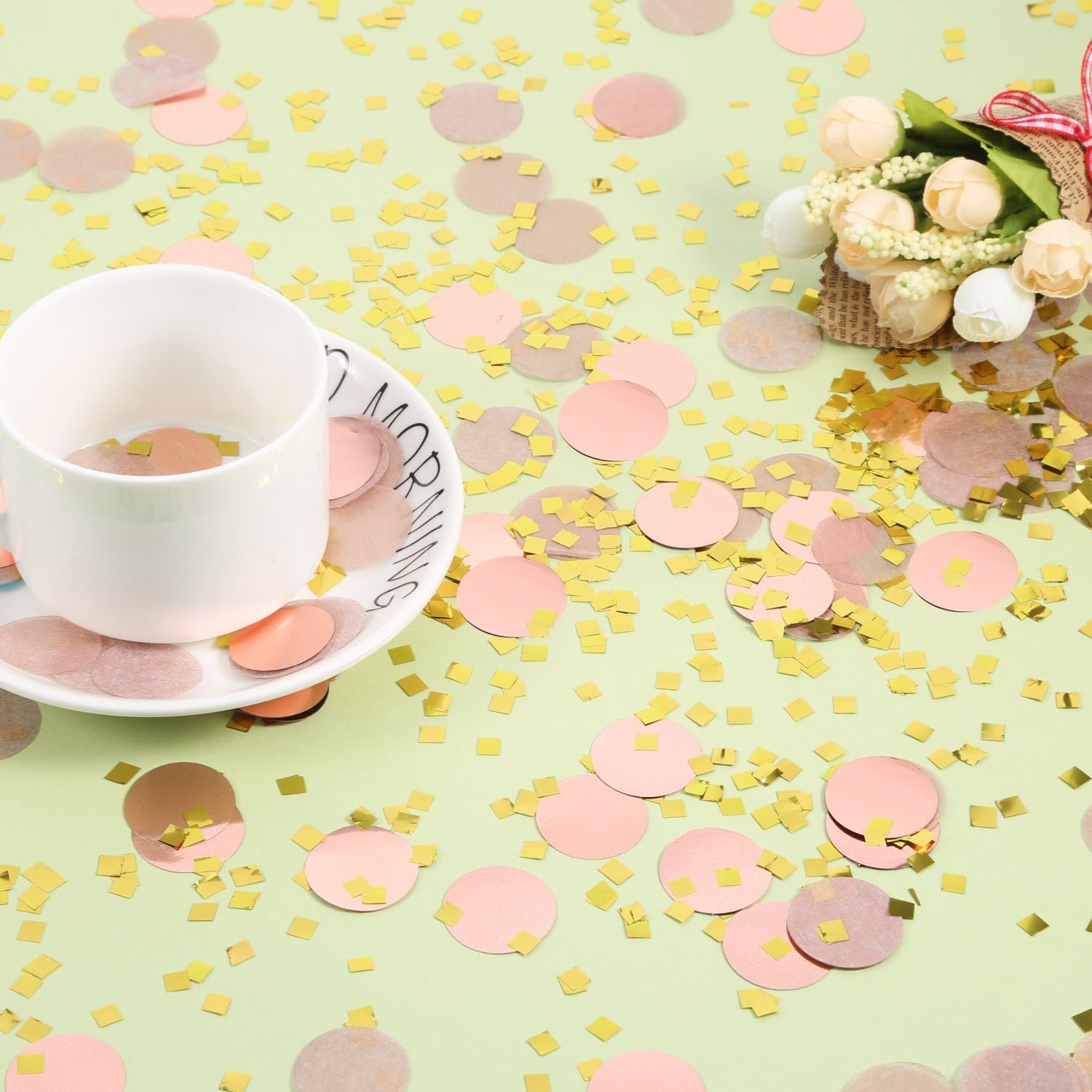 Wholesale Round Tissue Paper Table Confetti Dots 1.76 oz 2.5 cm Rose Gold for Wedding Birthday Party Decoration Supplier
