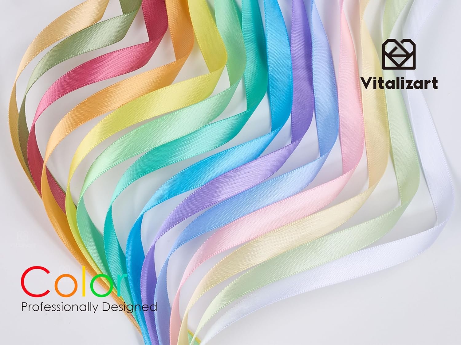 Wholesale Pastel Satin Double Face Ribbon 3/8” x 14 Rolls 70 Yards Assorted Colors for Gift Wrapping Hair Craft Party Decoration Flower Bouquet Wedding Supplier