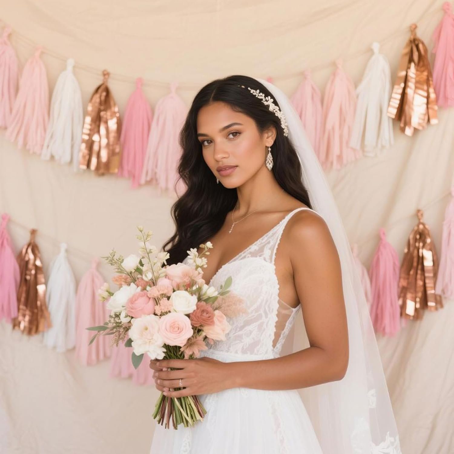 Wholesale 20 Pack Rose Gold Peach White Pink Tassel Garland Banner Party Decorations for Birthday Boho Music Festival Baby Shower Bridal Wedding Supplier Wholesale 20 Pack Rose Gold Peach White Pink Tassel Garland Banner Party Decorations for Birthday Boho Music Festival Baby Shower Bridal Wedding Supplier