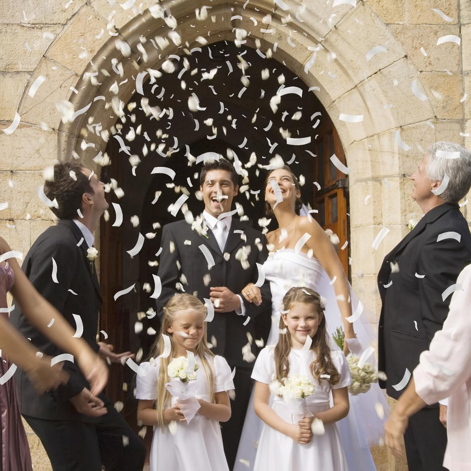 Wholesale 6 Pack Biodegradable White Rice Paper Confetti Poppers Cannons Air Power Shooters for Weddings Birthdays Lawns Outdoor Celebrations Supplier