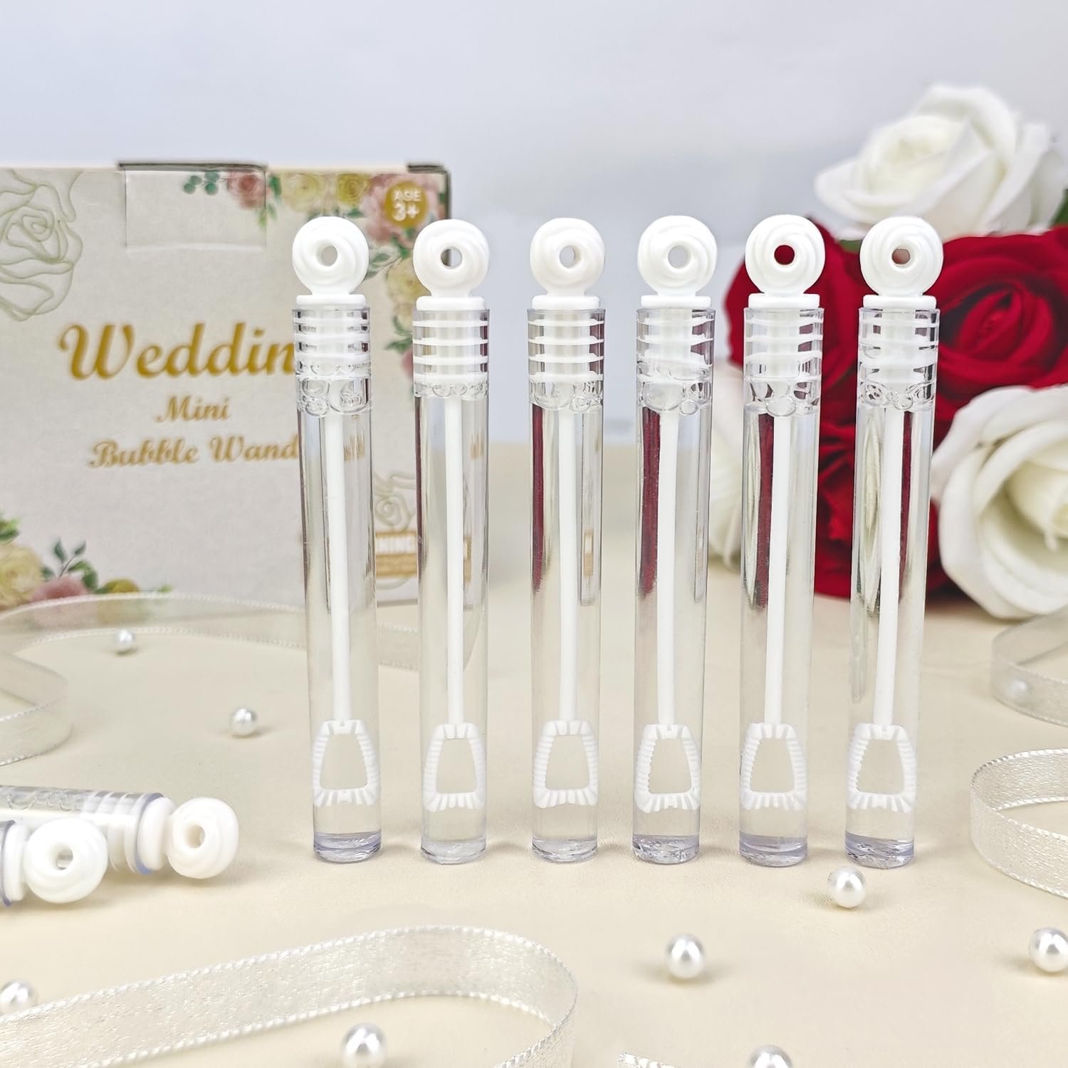 Bulk Mini Bubble wands for Wedding 100 Count,Party Favors Supplies for Guest,Wedding Reception Send off Activities Games for Kids & Adult,Gift Bag Ideas Stuff for Valentines Day Engagement Anniversary