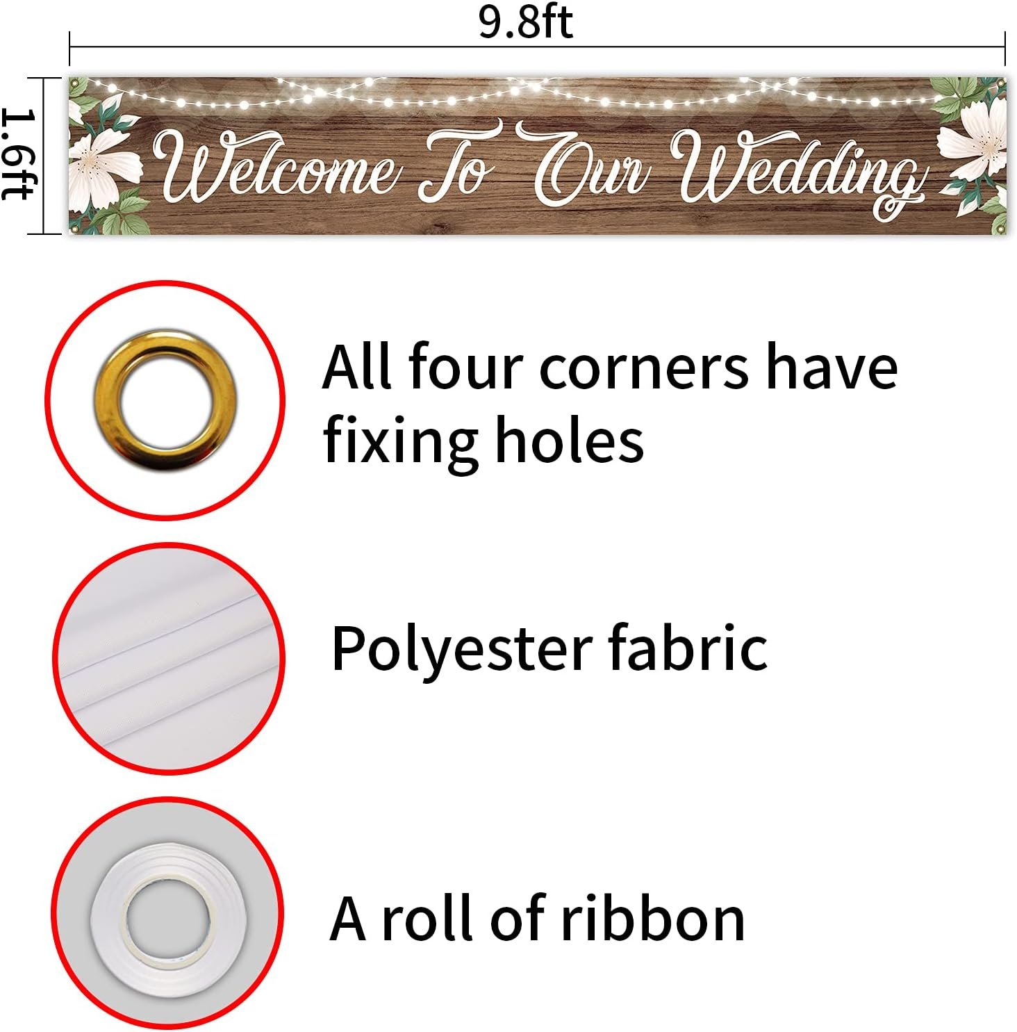 Wholesale Rustic Wedding Welcome Banner Reception Backdrop Indoor Outdoor 8.9 x 1.6 Feet Supplier Wholesale Rustic Wedding Welcome Banner Reception Backdrop Indoor Outdoor 8.9 x 1.6 Feet Supplier