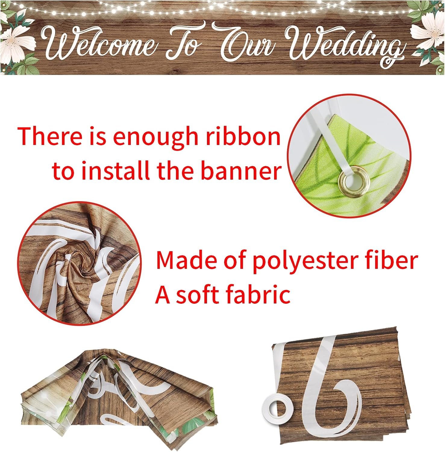Wholesale Rustic Wedding Welcome Banner Reception Backdrop Indoor Outdoor 8.9 x 1.6 Feet Supplier Wholesale Rustic Wedding Welcome Banner Reception Backdrop Indoor Outdoor 8.9 x 1.6 Feet Supplier