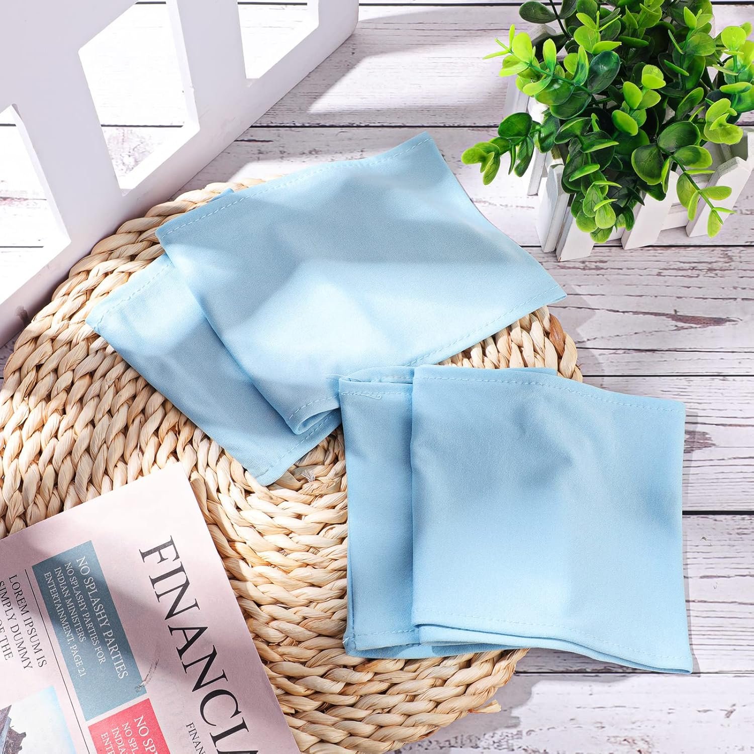 Wholesale 50 Pcs Spandex Chair Sashes Without Buckle Plain Stretch Bow Elastic Bands for Baby Shower Wedding Banquet Hotel Party Events Decoration Blue Supplier
