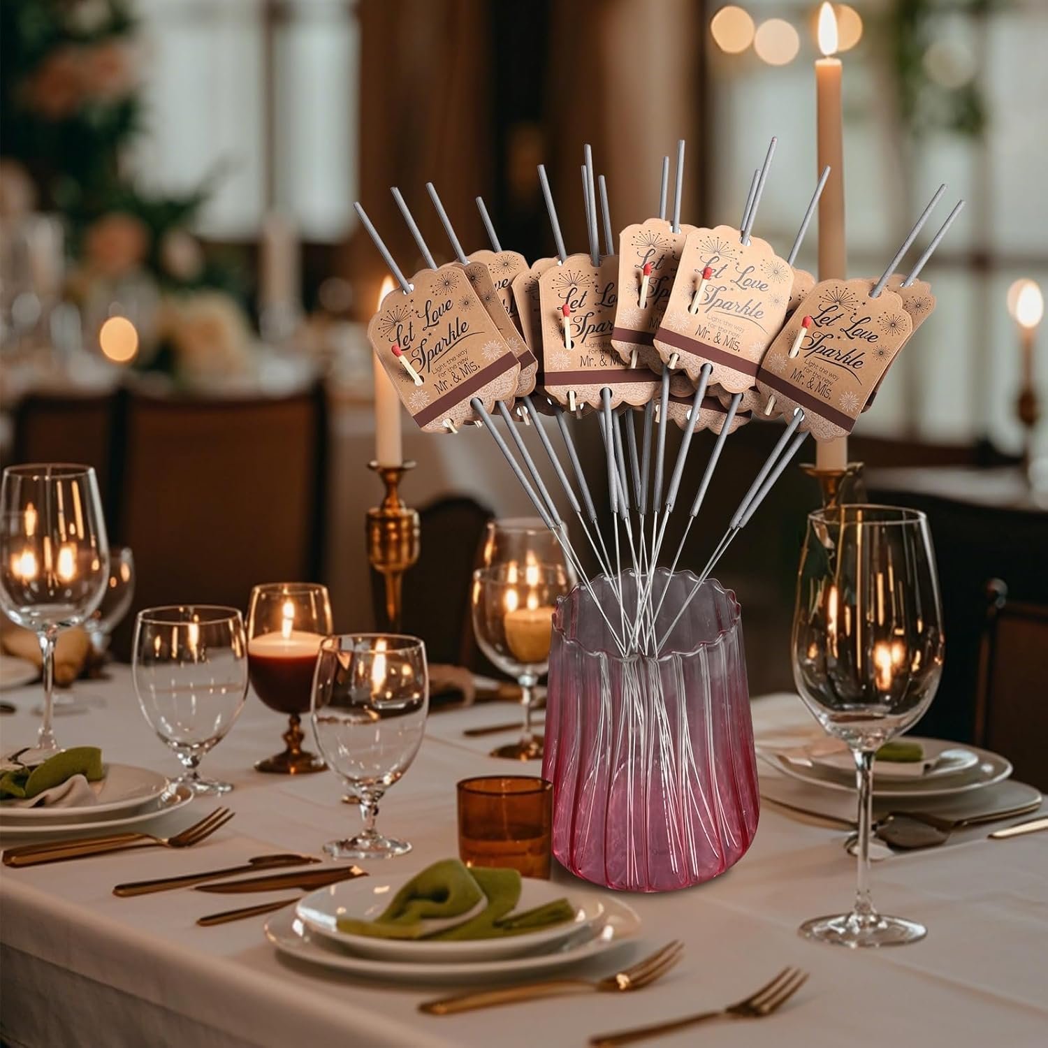 Wholesale Bulk 100 Pcs Rustic White Lace Wedding Sparkler Tags with Match Holder Striker Send Off Exit Favors Rustic Decor Recuerdos De Boda Supplier